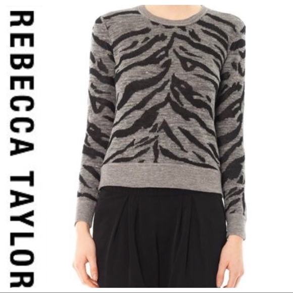 Rebecca Taylor Sweaters - 💕SALE💕Rebecca Taylor Black Zebra Print Sweater